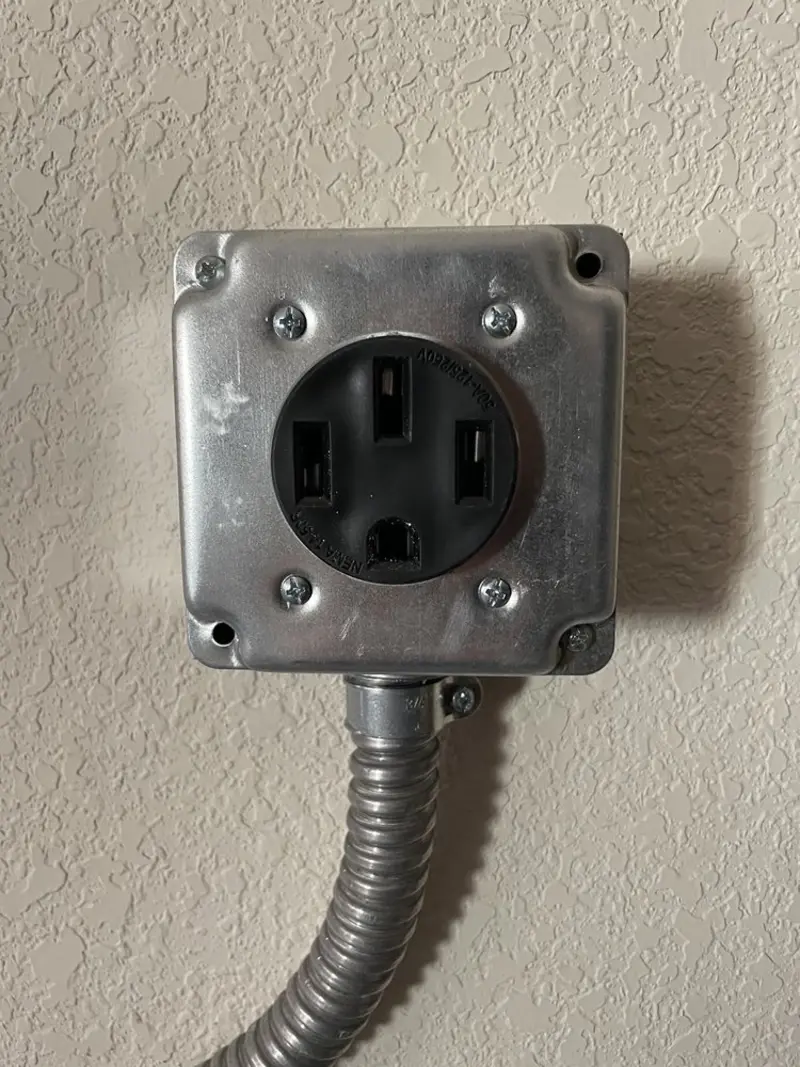NEMA 14-50 outlet installed for Smart Home Electrical in Oelwein